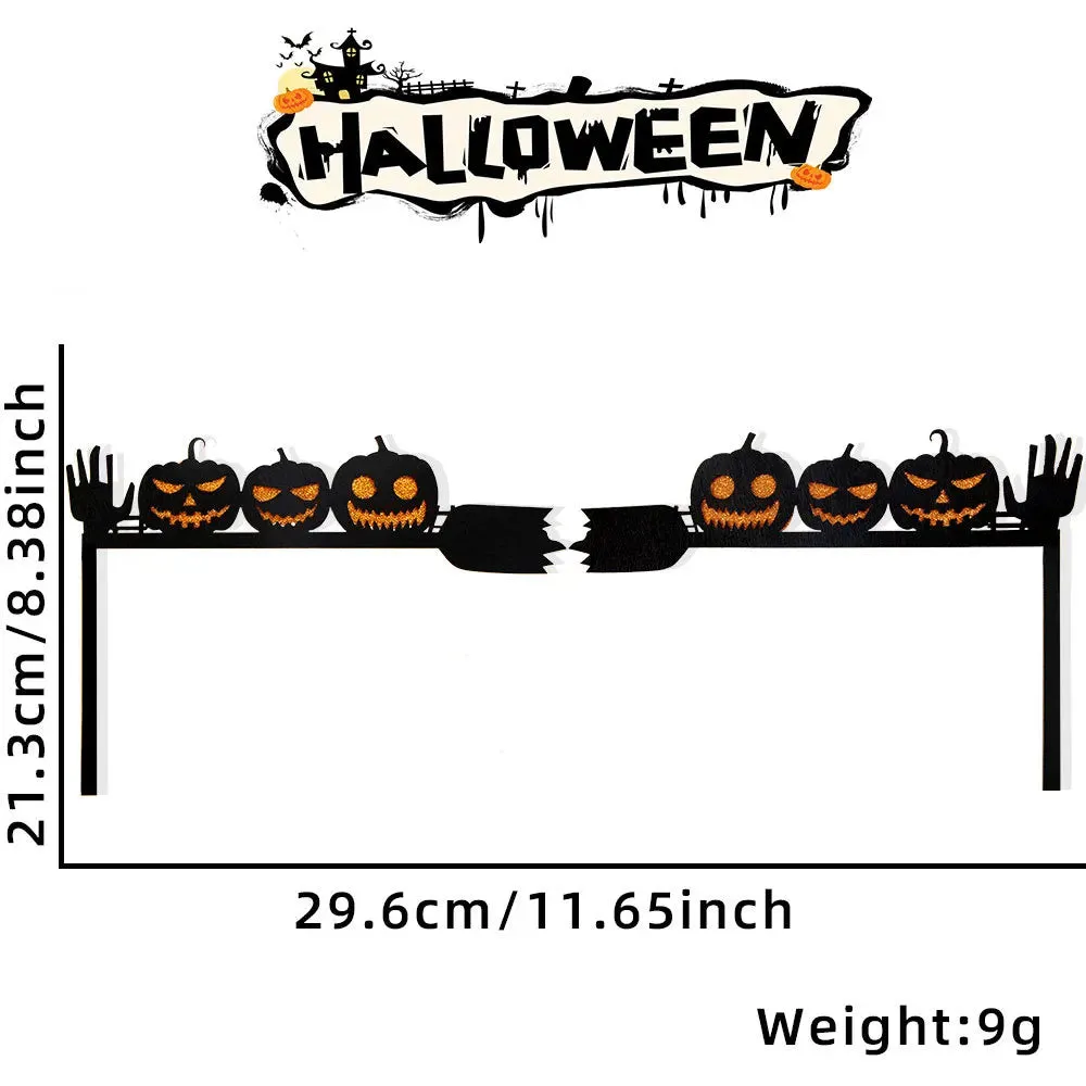 Bats Pumpkins Spider Webs Door Frame Halloween Decorative Item