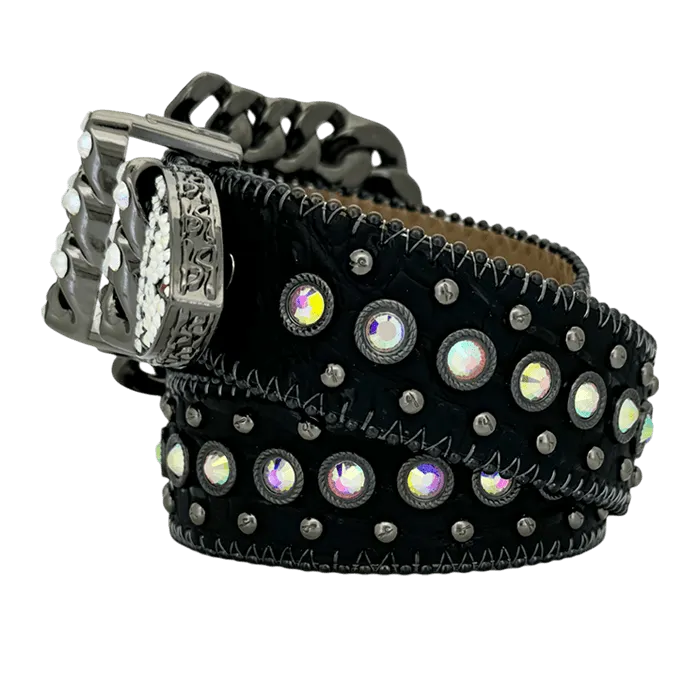 b.b. Simon Nikko Crystal Black/AB Crystal Belt