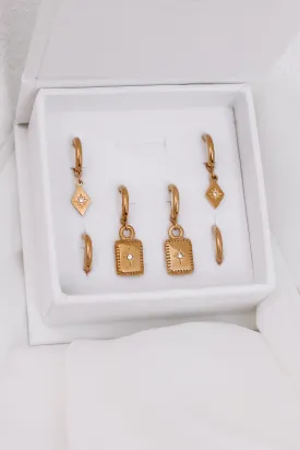 Bella Bundle - Gold or Silver Stainless Steel Earring Stack