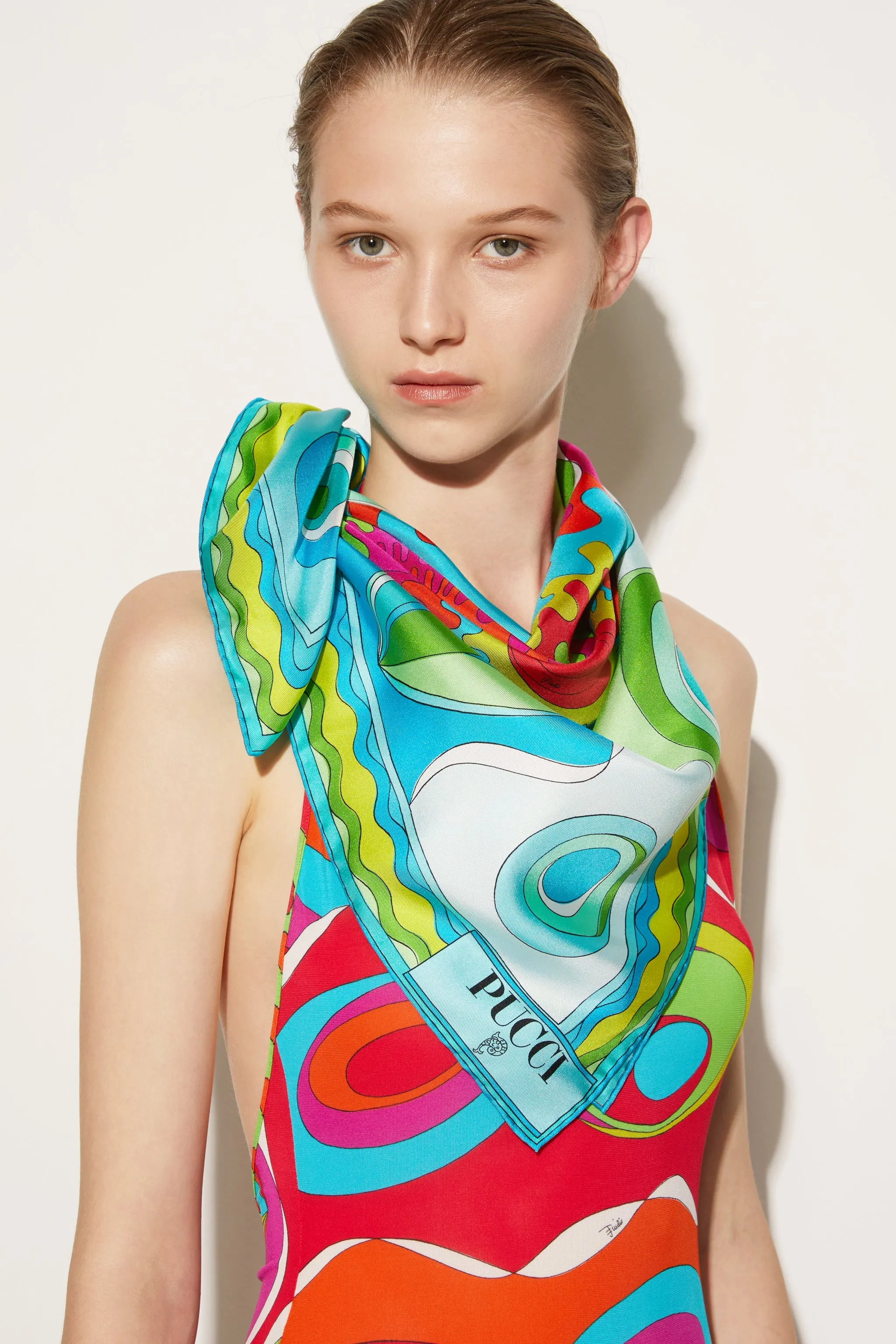 Bersaglio-Print Large Silk-Twill Carré