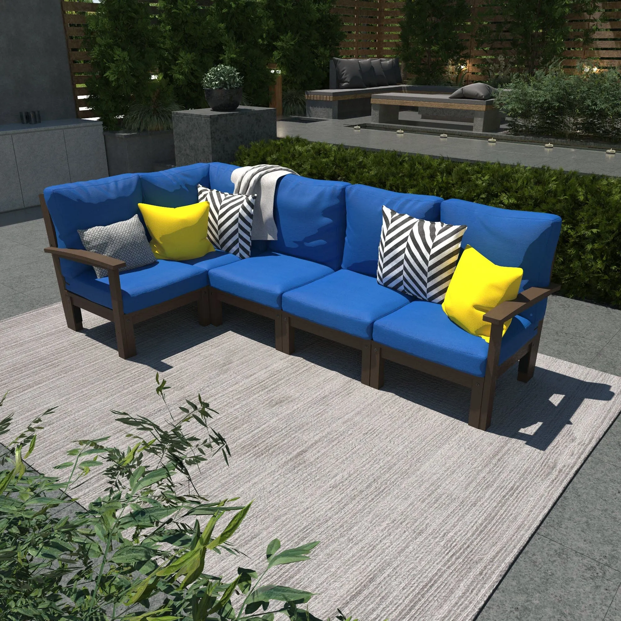 Bespoke Deep Seating: 5 Piece Sectional Set