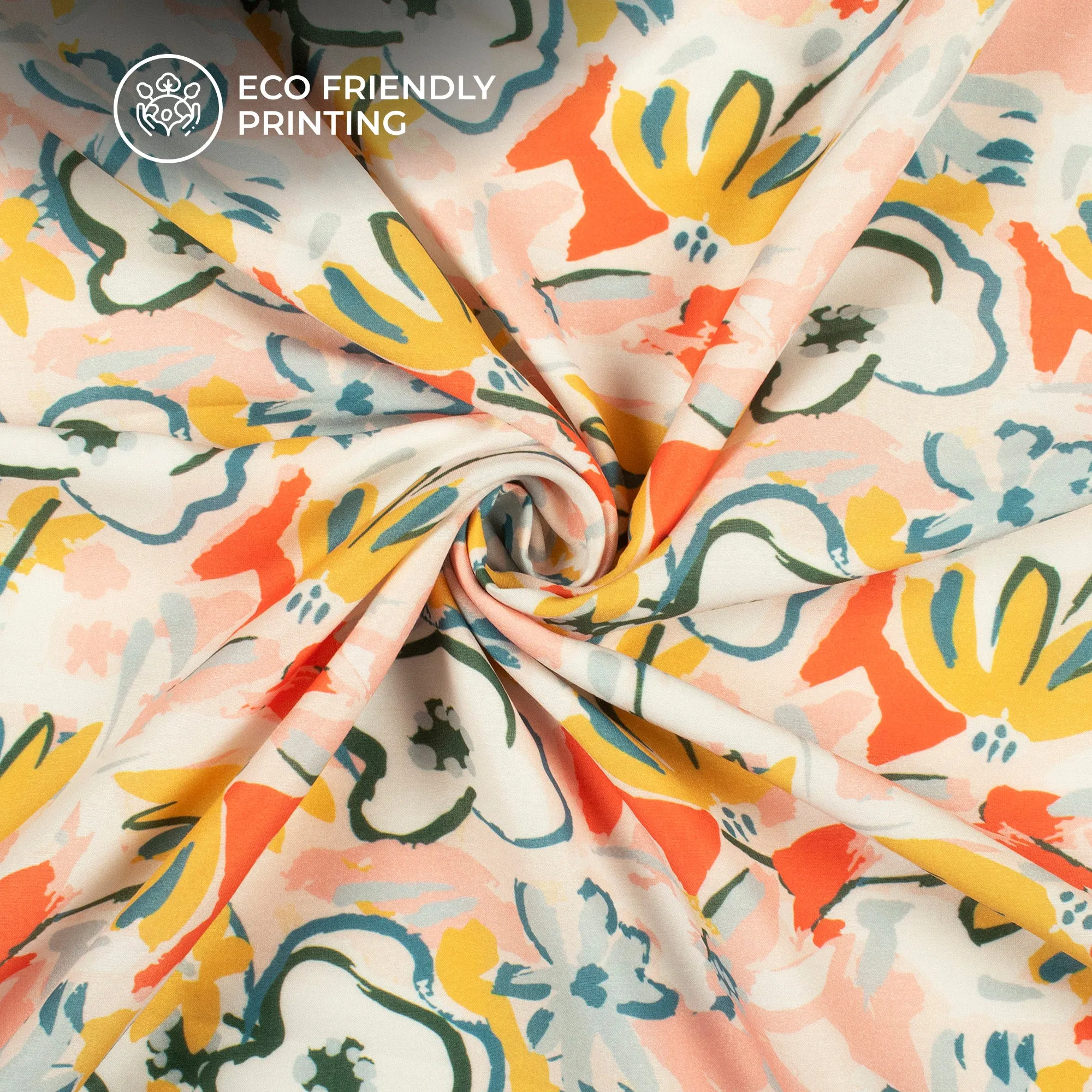 Bestselling Floral Digital Print Muslin Fabric