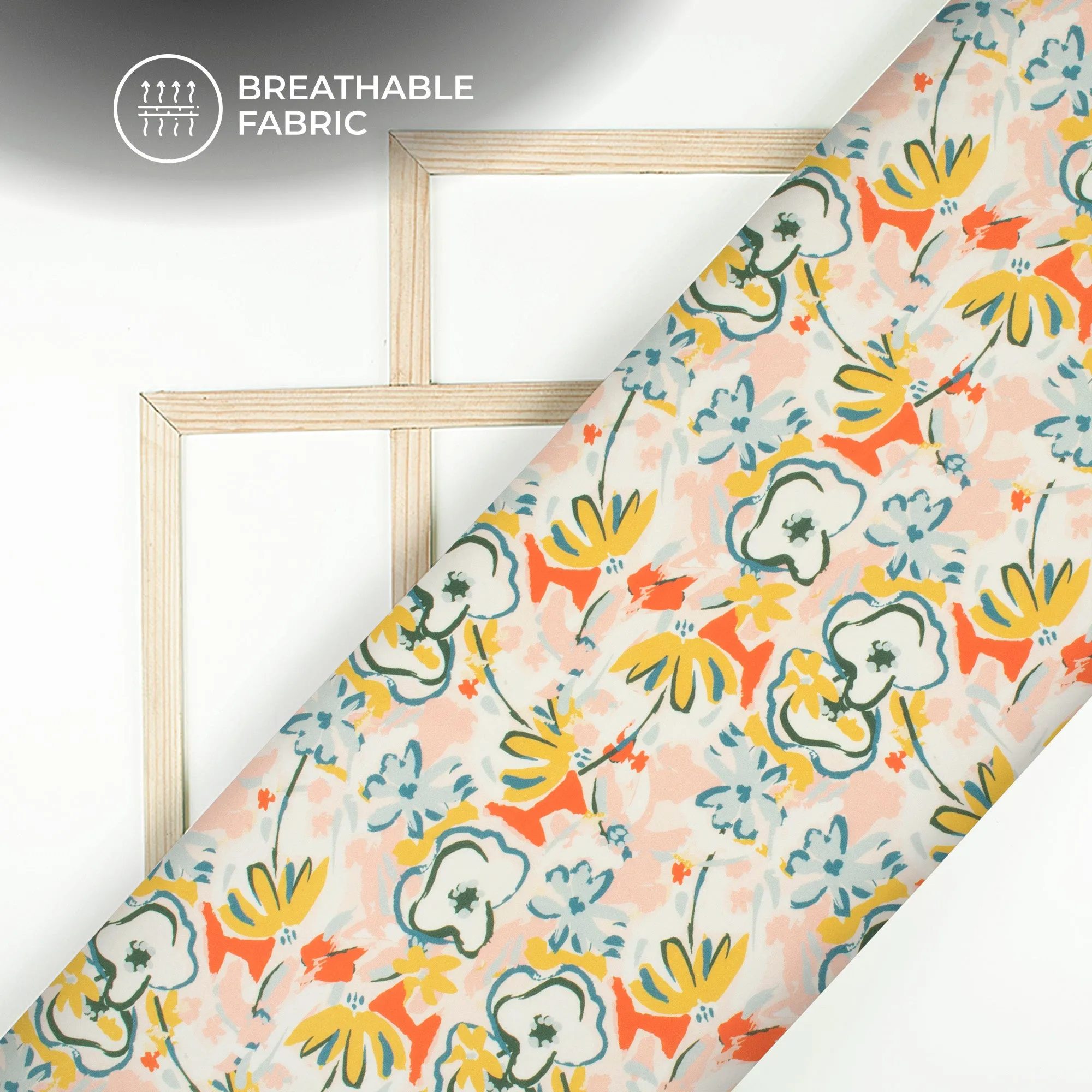 Bestselling Floral Digital Print Muslin Fabric