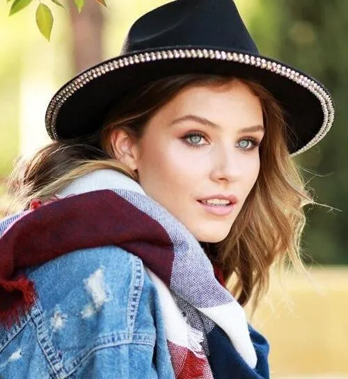 Black Studded Hat-FINAL SALE-NOT ELIGIBLE FOR EXCHANGE OR REFUND