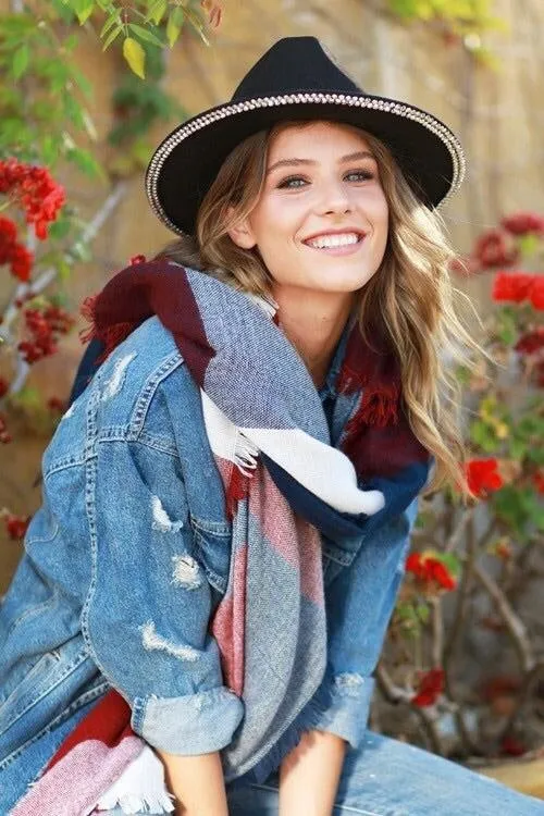 Black Studded Hat-FINAL SALE-NOT ELIGIBLE FOR EXCHANGE OR REFUND