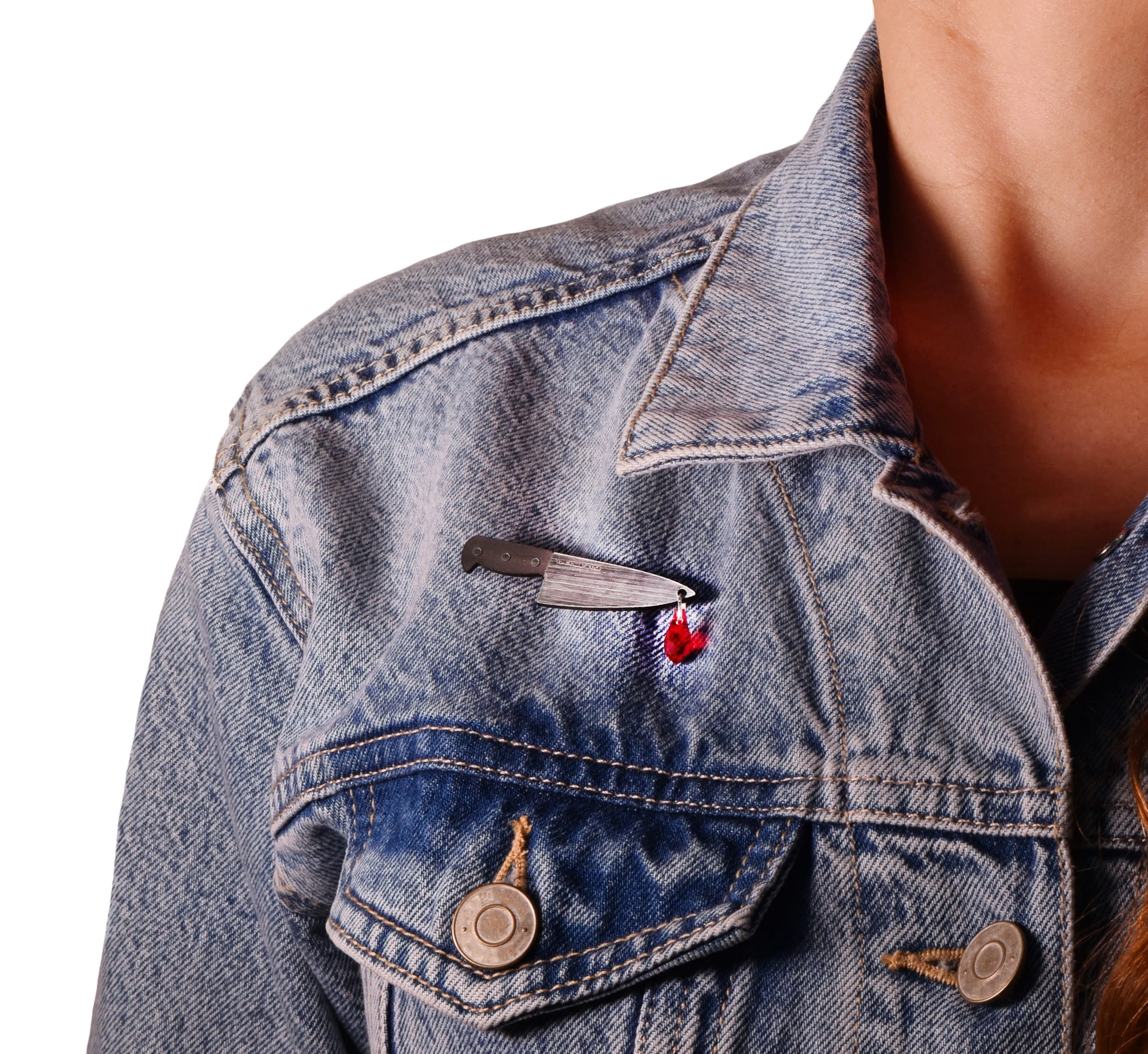 Bloody Hell! Knife brooch