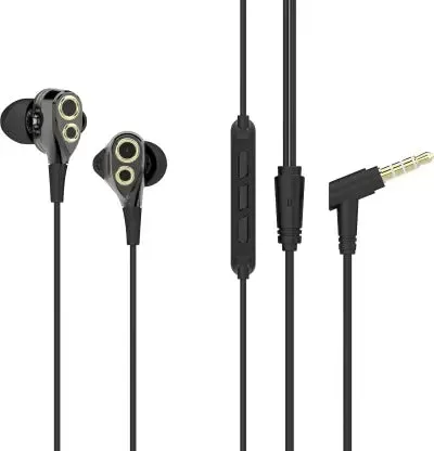boAt Nirvanaa DUO | Stylish Hawk-Inspired Design Wired Earphones with 10mm Dynamic Dual Driver, Super Extra Bass