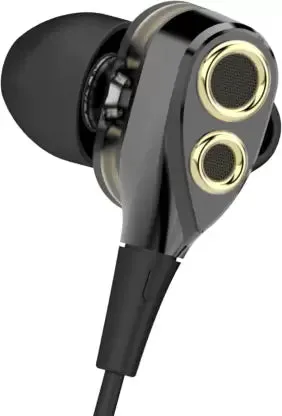 boAt Nirvanaa DUO | Stylish Hawk-Inspired Design Wired Earphones with 10mm Dynamic Dual Driver, Super Extra Bass