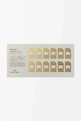 Brass Number Clips