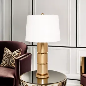 Brixton Table Lamp Gold and White 13325