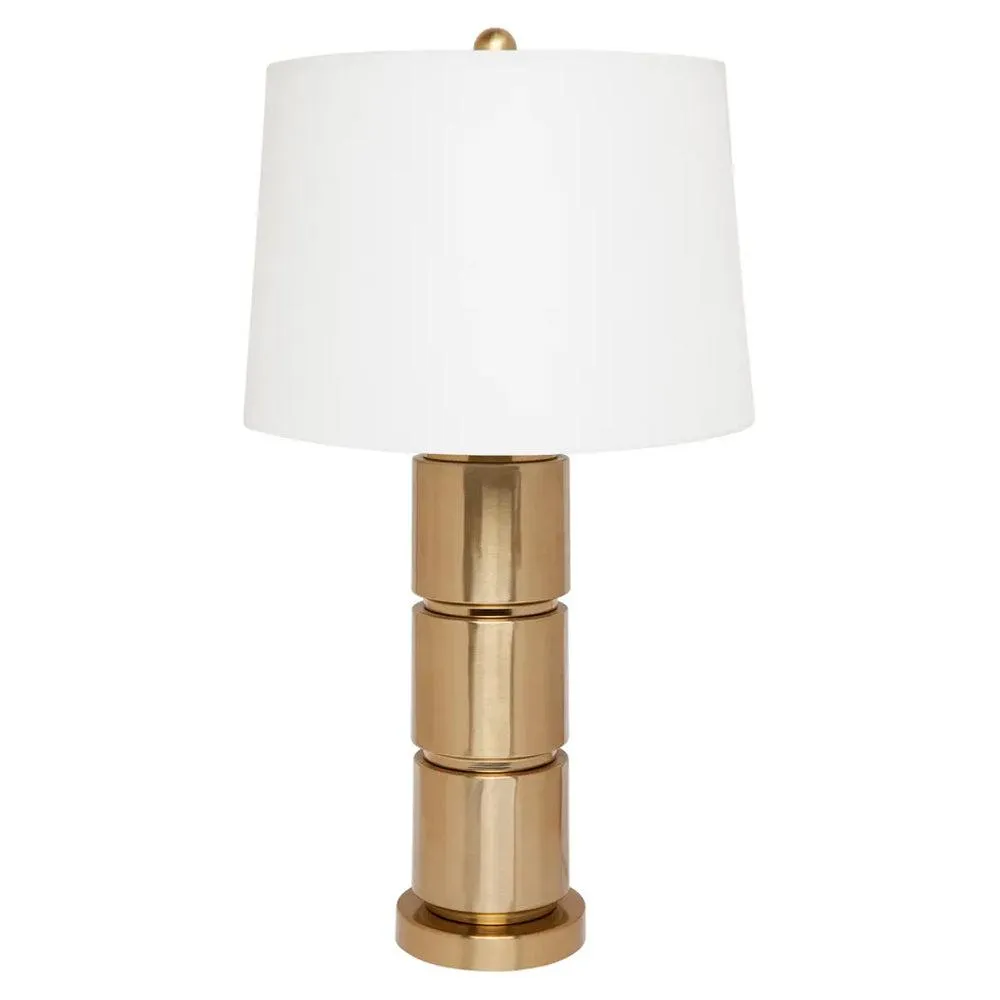 Brixton Table Lamp Gold and White 13325
