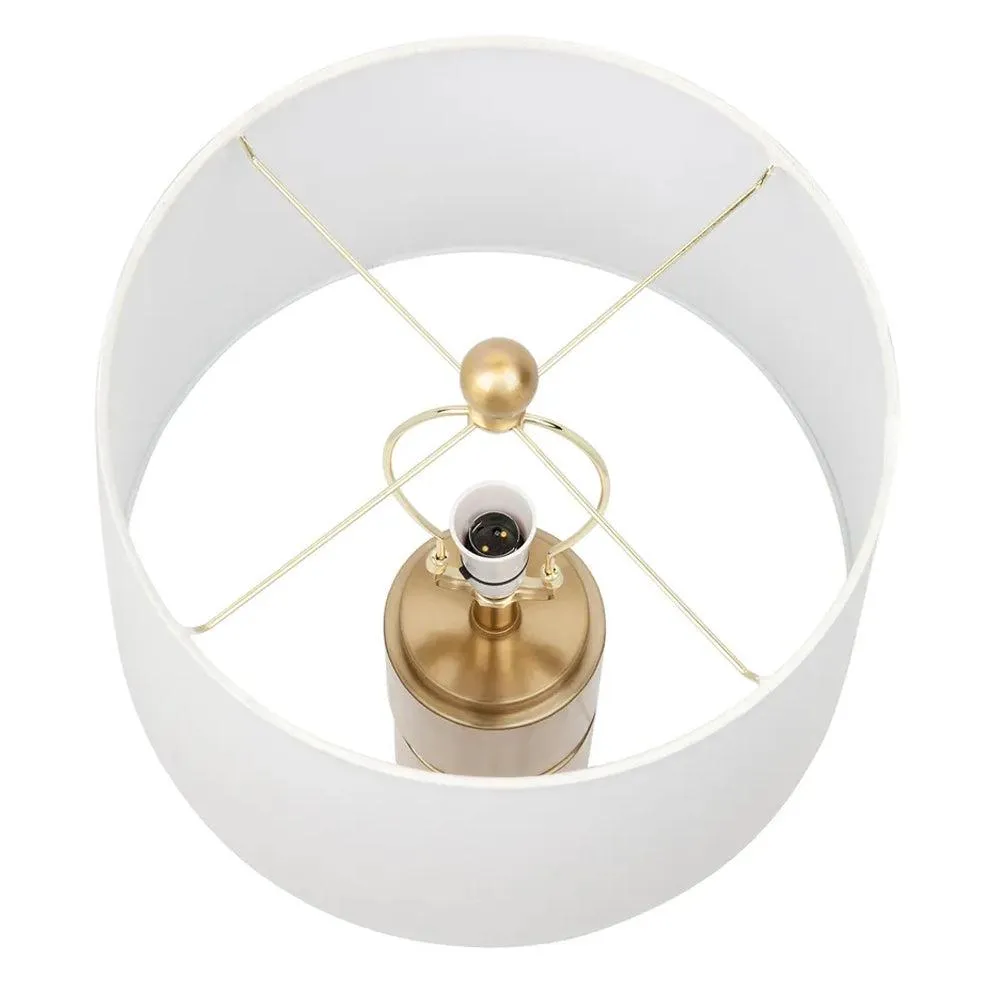 Brixton Table Lamp Gold and White 13325