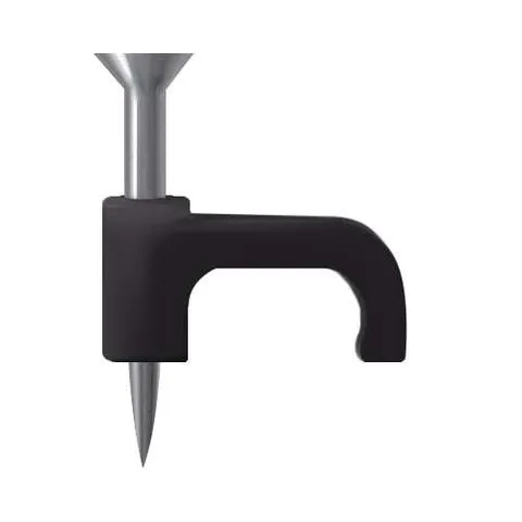 Cable Clips Flat 5 to 14.5mm - Black (100)