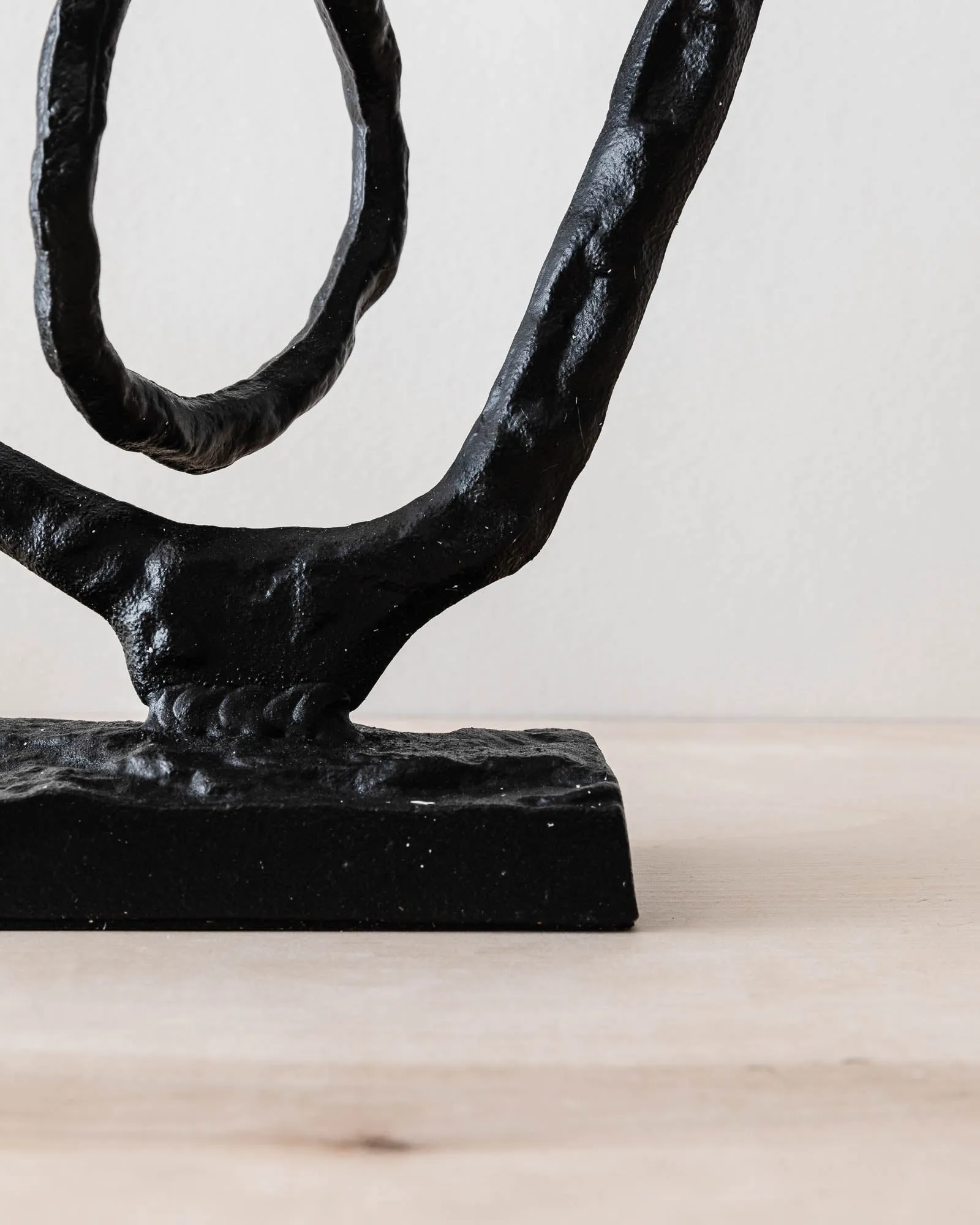 Cast Iron Figure 8 Sculpture