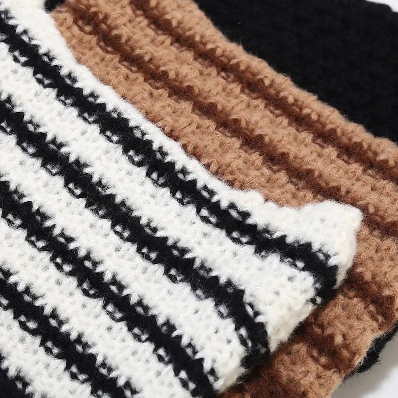 Cat Ears Streetwear Harajuku Beanie Little Devil Striped Knitted Hat