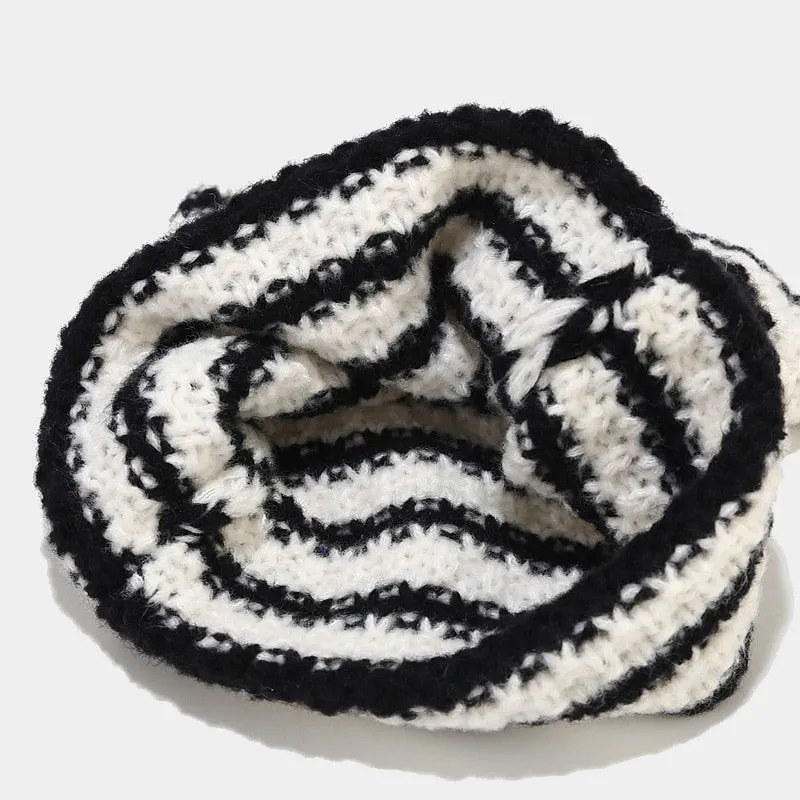 Cat Ears Streetwear Harajuku Beanie Little Devil Striped Knitted Hat