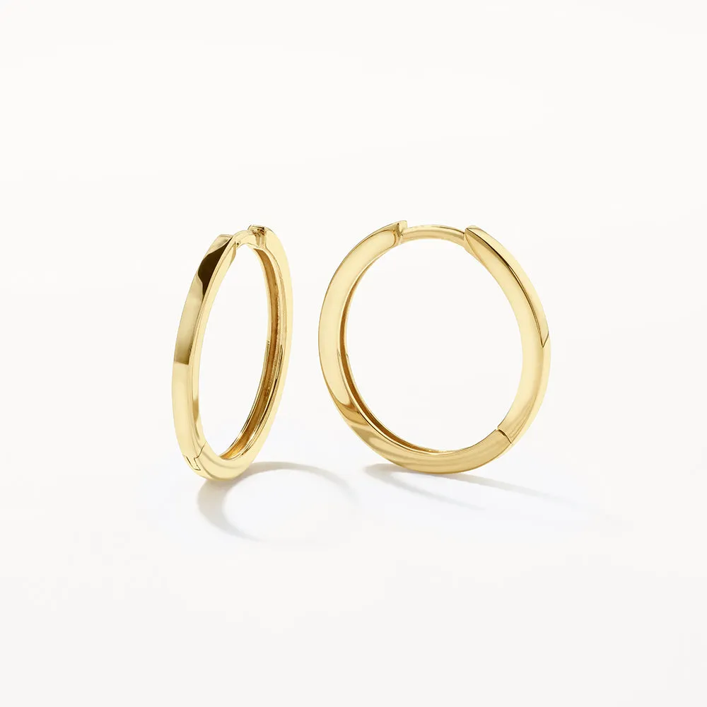 Charm Hoop Earrings in 10k Gold