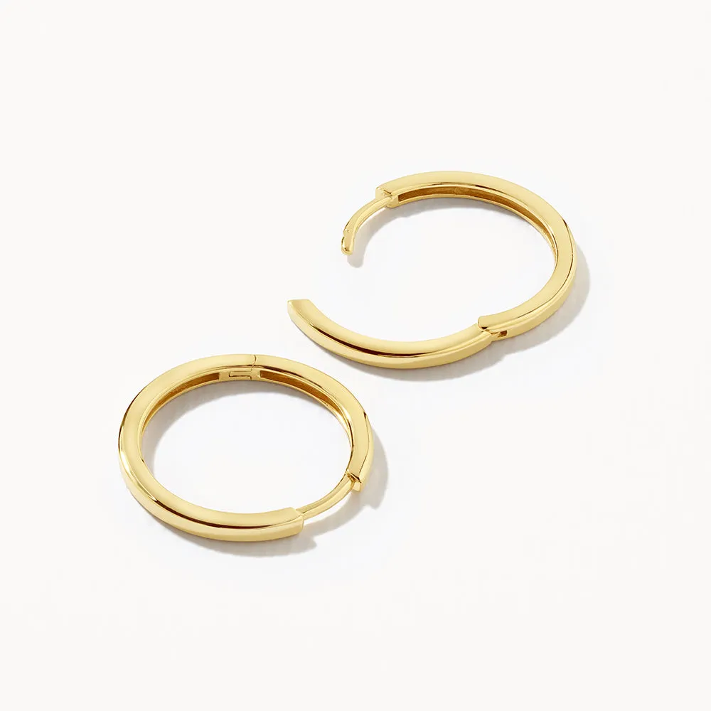 Charm Hoop Earrings in 10k Gold