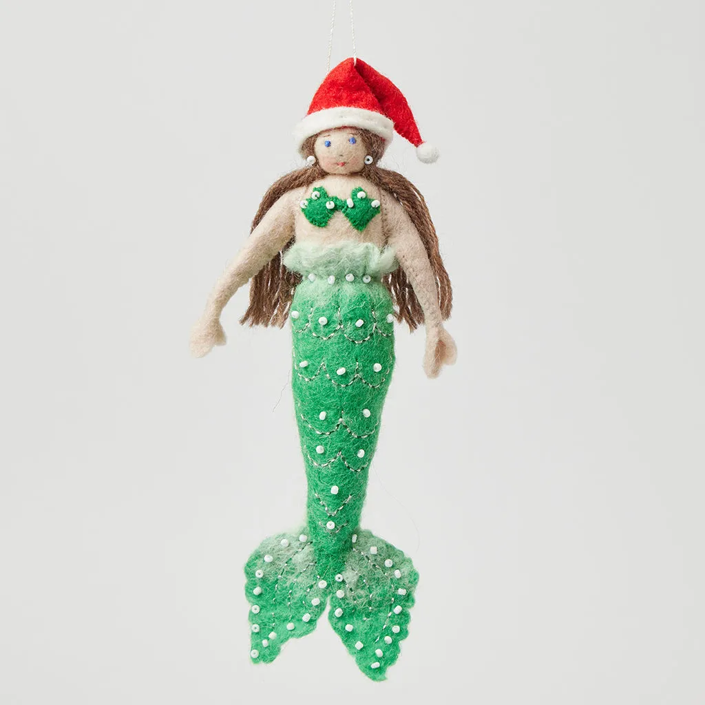 Christmas Mermaid Ornament - Light