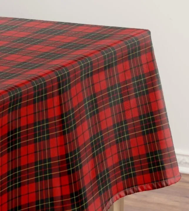 Christmas Red Kilt Fabric | 60" Wide | Red Tartan Fabric | Soft Poly Rayon Kilt | Decor, Napkins, Scarves, Costumes, Blanket, Face Mask, Kilt |