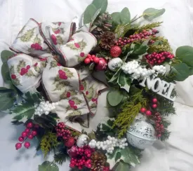 Christmas wreath, Christmas Decorations, Wreaths for the front door, fireplace wreath