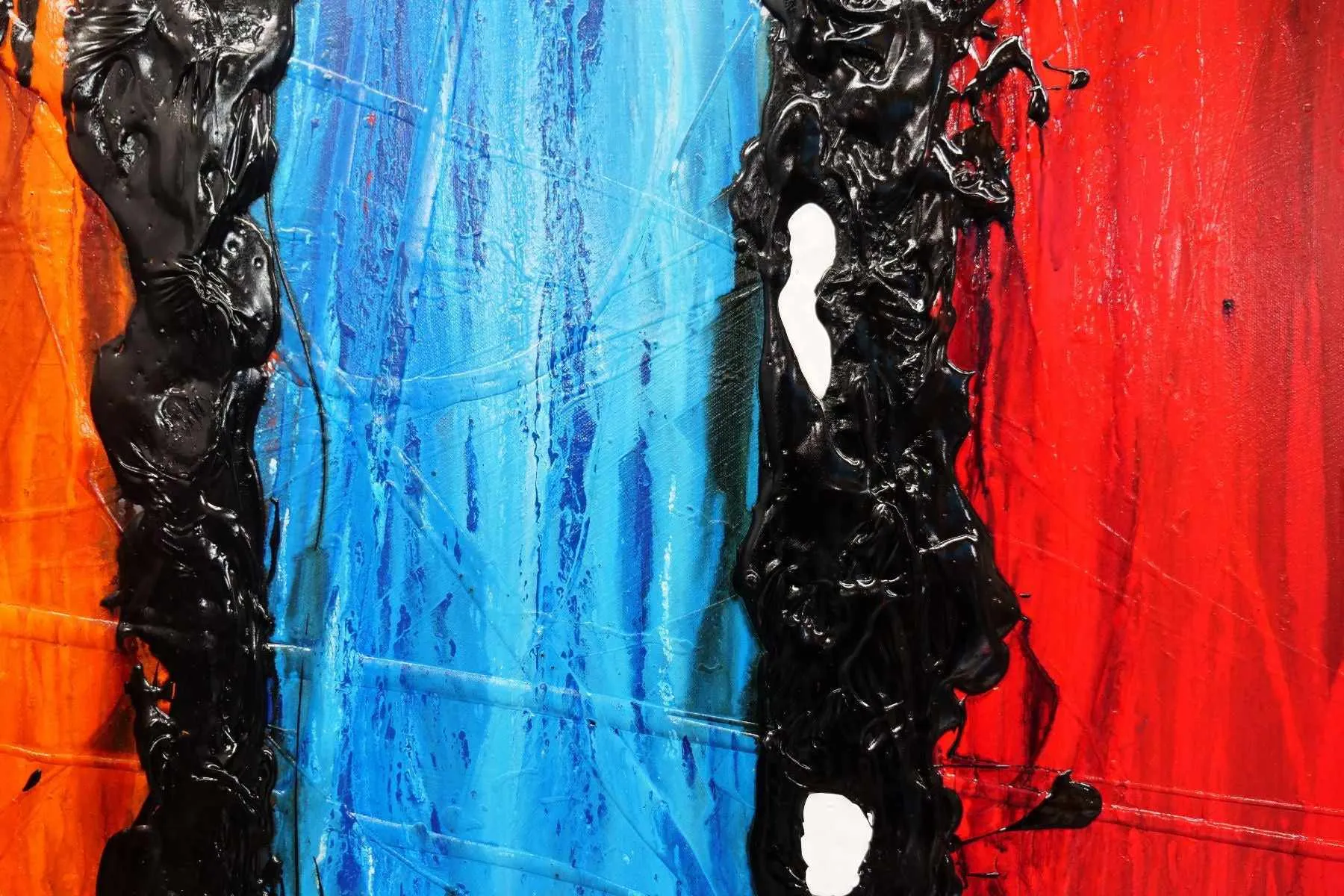 Circus Extravaganza 250cm x 150cm Red Textured Abstract Painting