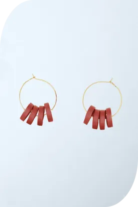 Clayton Bead Hoop Earrings