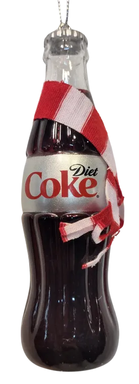 Coca-Cola Bottle Ornament with Scarf Assortment of 2