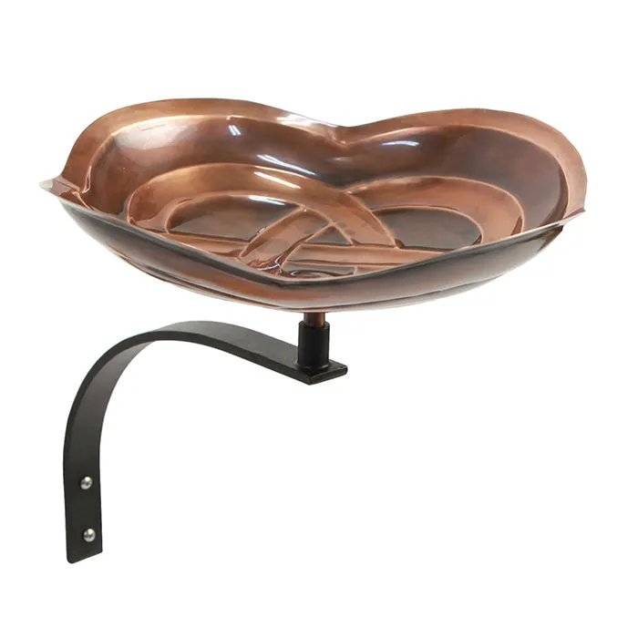 Dara Knot Bird Bath with Wall Mount Bracket