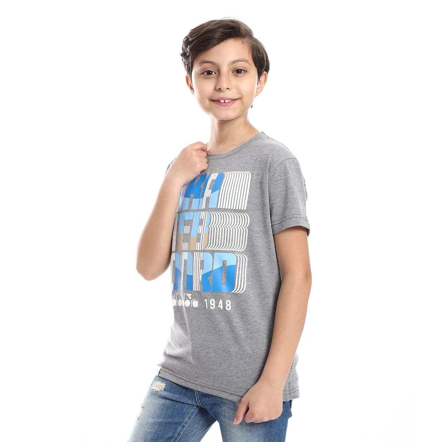Diadora Boys Printed Cotton T-Shirt