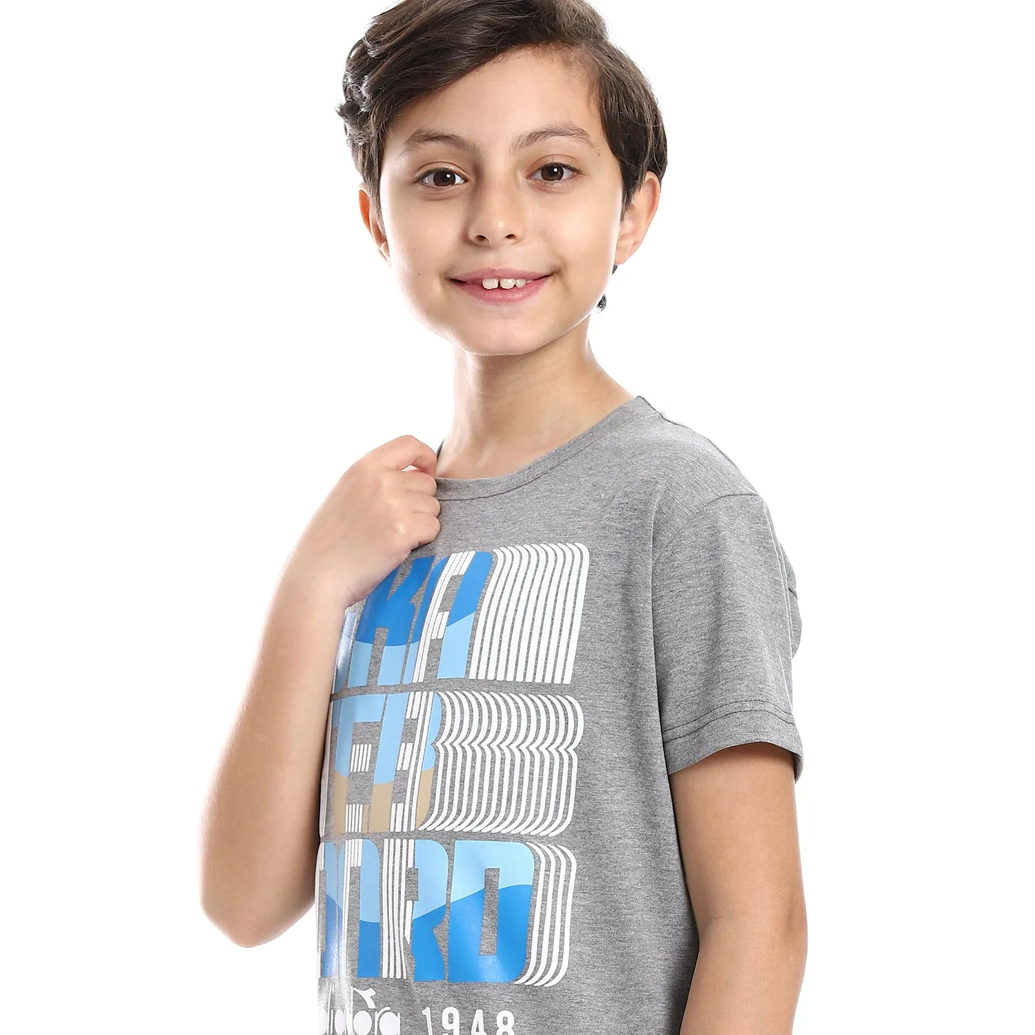 Diadora Boys Printed Cotton T-Shirt