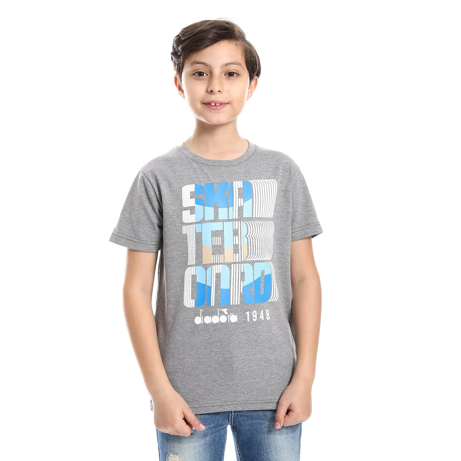 Diadora Boys Printed Cotton T-Shirt