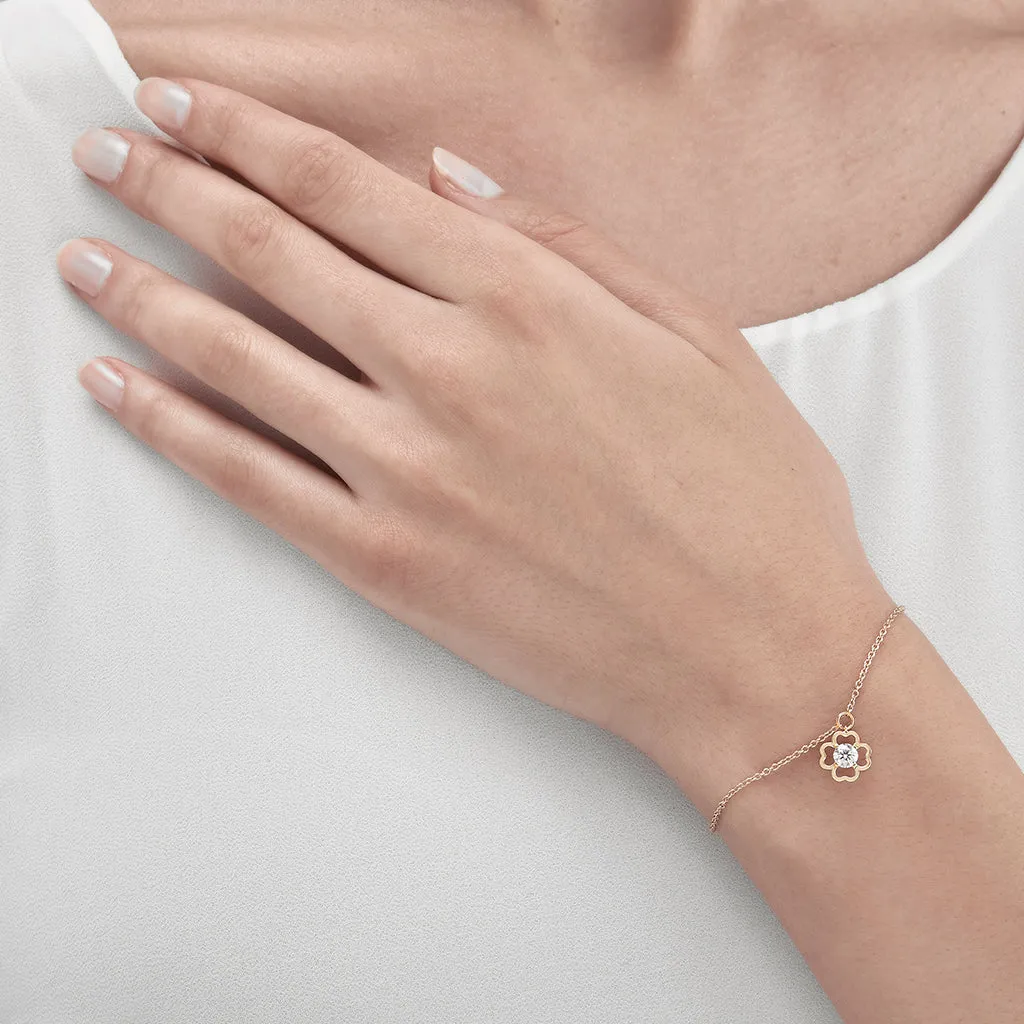 Diamond2 Flower Bracelet, Small