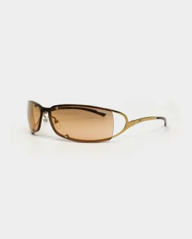 Diesel Micro Stray Gold Sunglasses 2000's