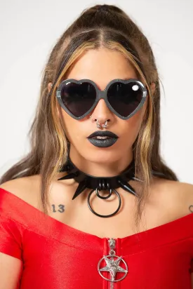 Disco Heart Sunglasses (Gray)