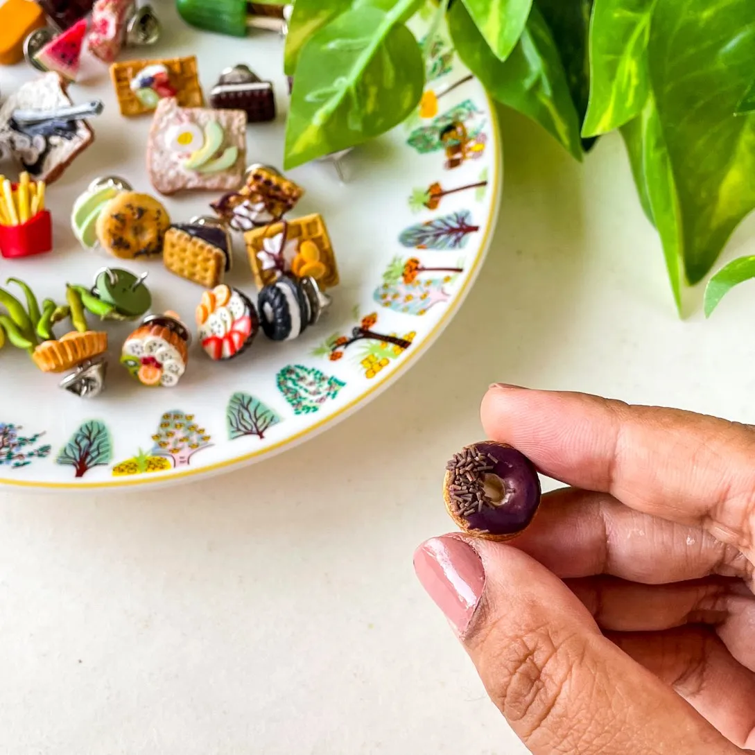 Donuts Miniature Lapel Brooch Pin