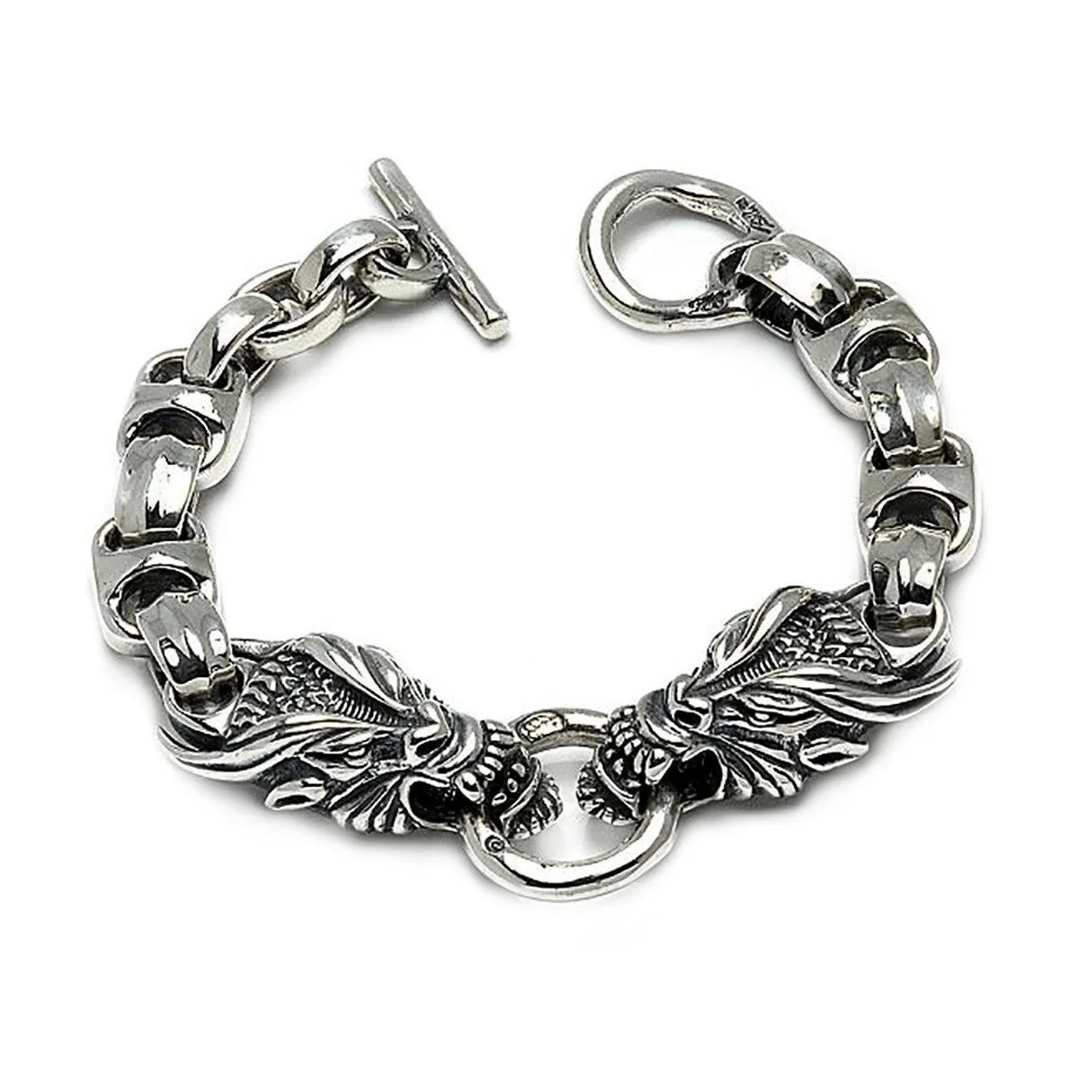 Dragon with Hide Link Bracelet