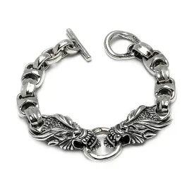 Dragon with Hide Link Bracelet