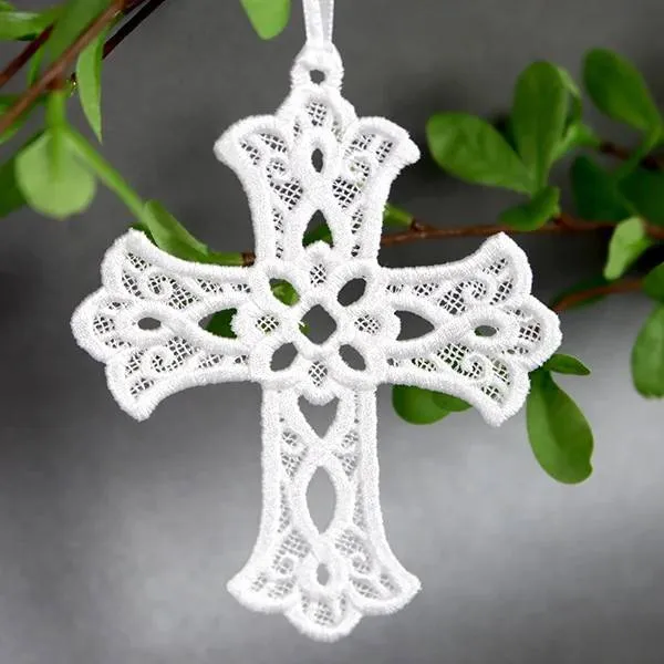Embroidered Lace Ornament