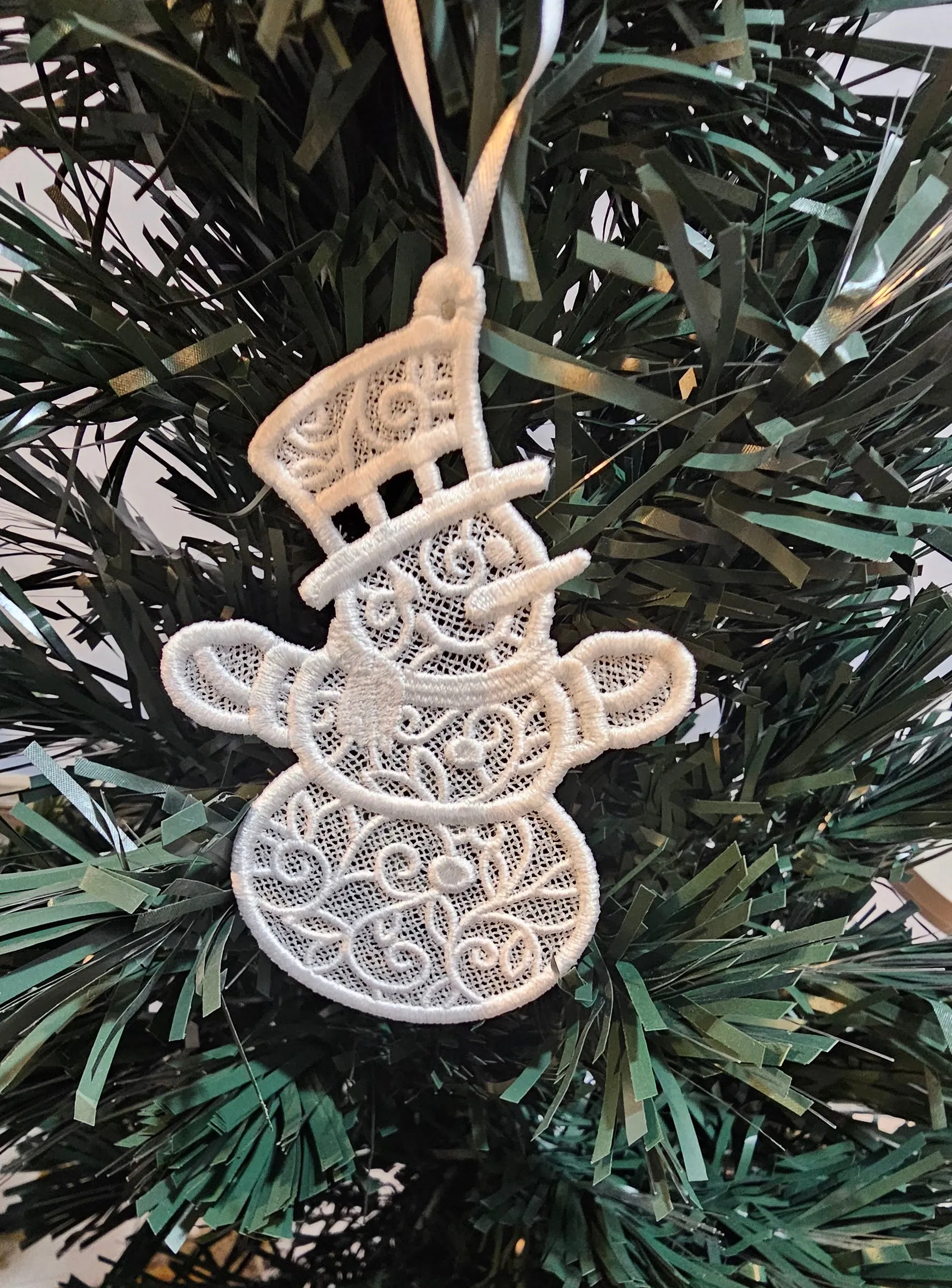 Embroidered Lace Ornament