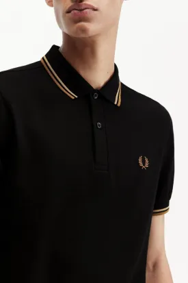 Fred Perry Polo Black / Warm Stone / Shaded Stone