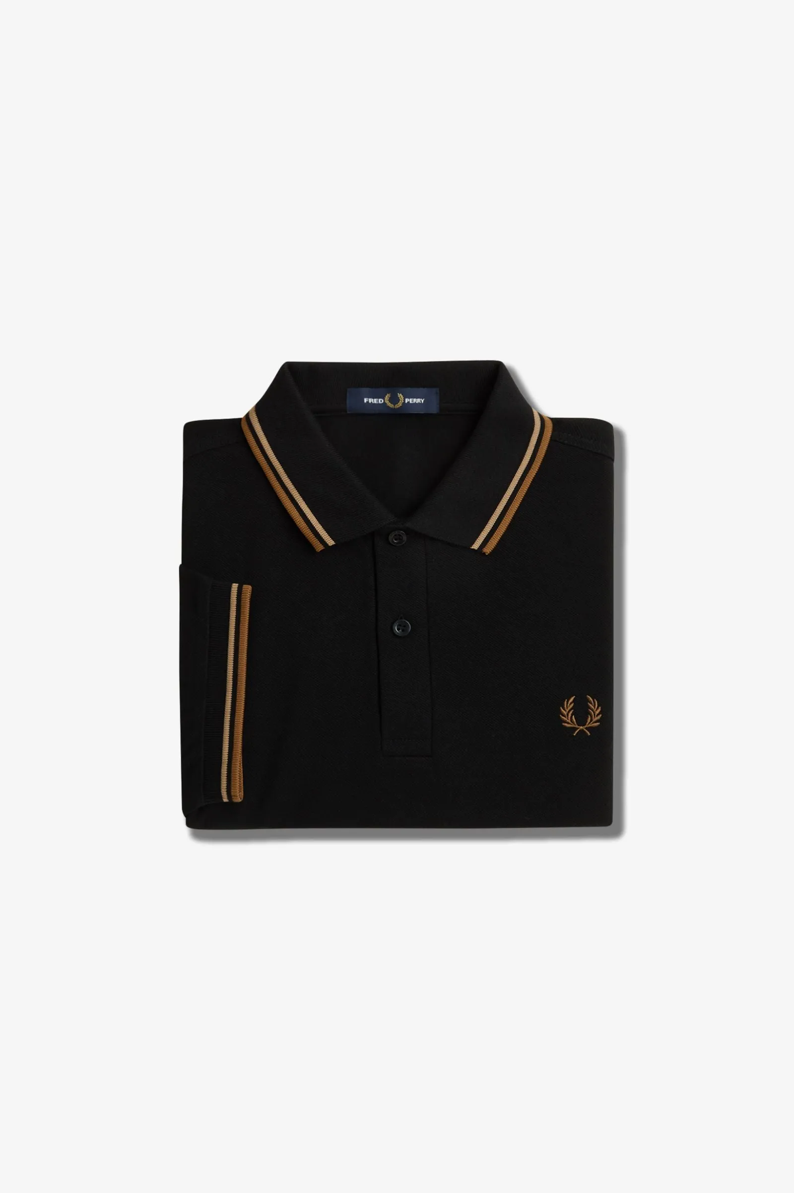 Fred Perry Polo Black / Warm Stone / Shaded Stone