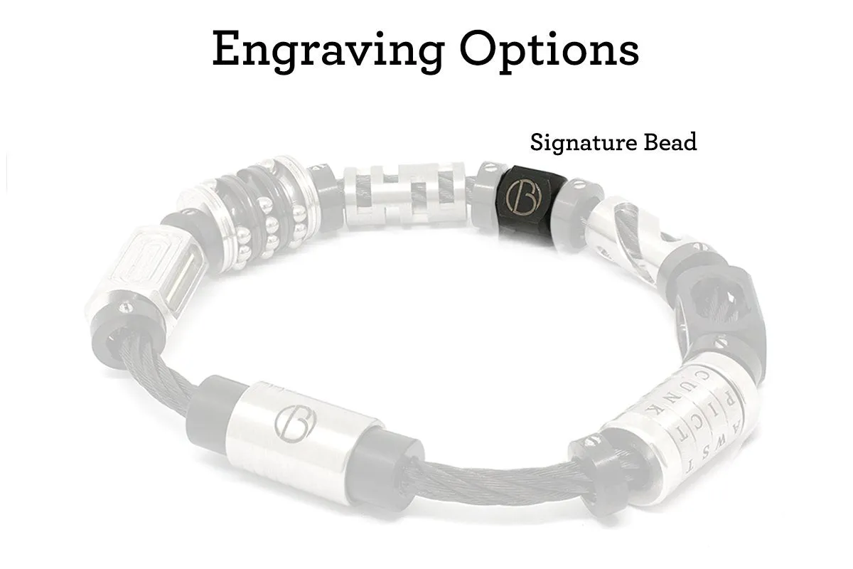Fully Loaded Midnight CABLE Stainless Steel Bracelet V2