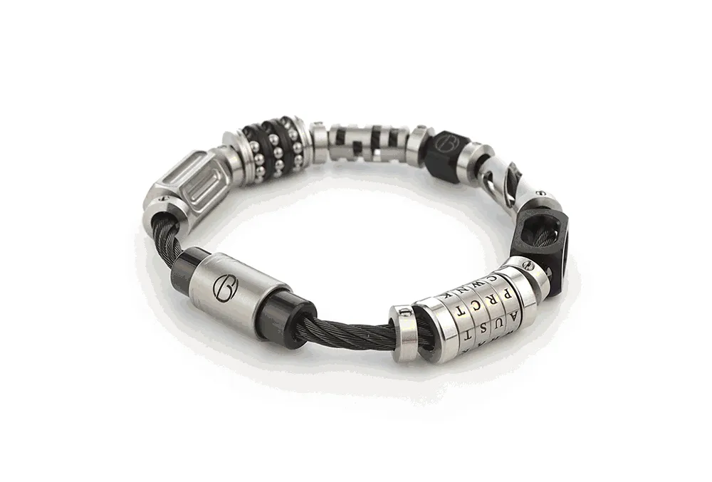 Fully Loaded Midnight CABLE Stainless Steel Bracelet V2