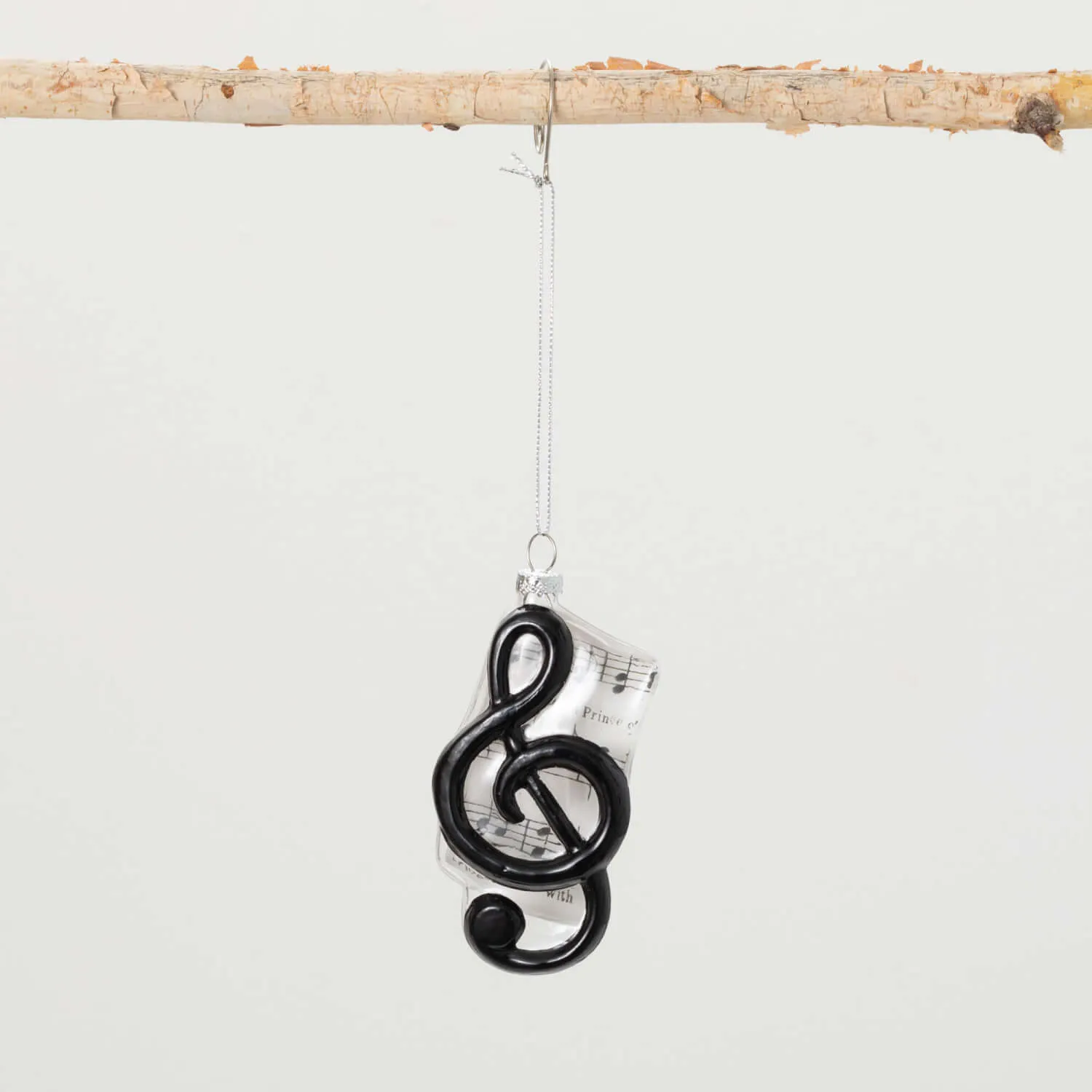 Glass Musical Note Ornament