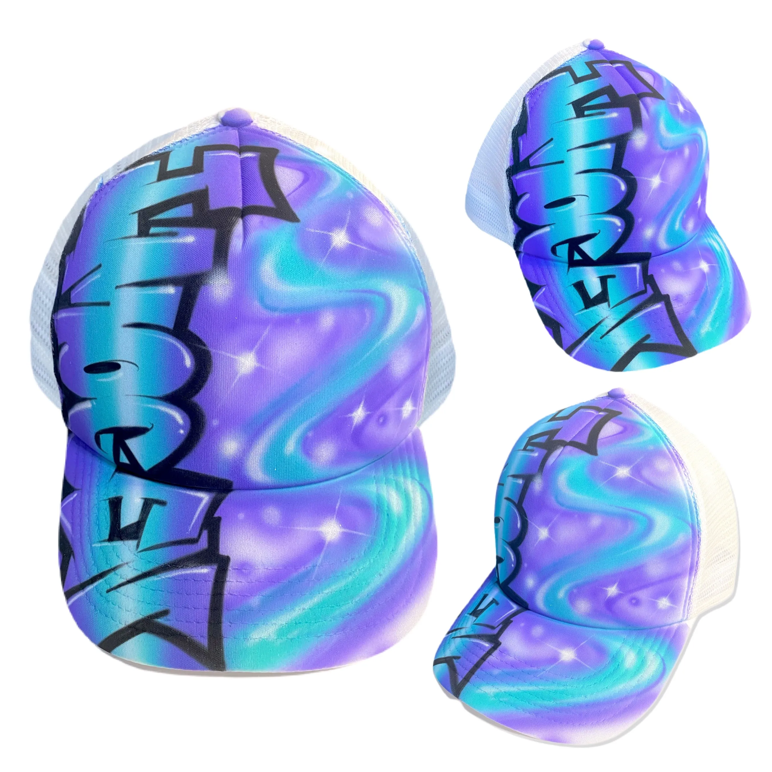 Graffiti Side Swirl Trucker (1)