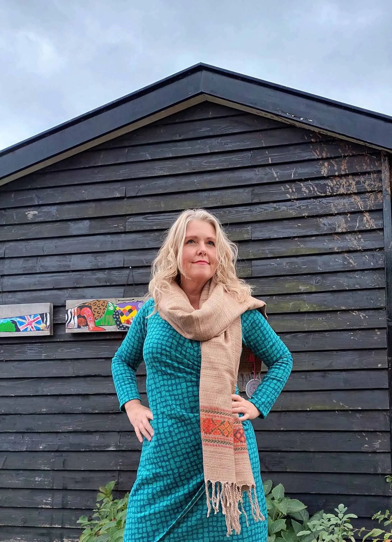 Haia warme winter sjaal - sandy love