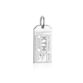Kathmandu Nepal KTM Luggage Tag Charm Silver