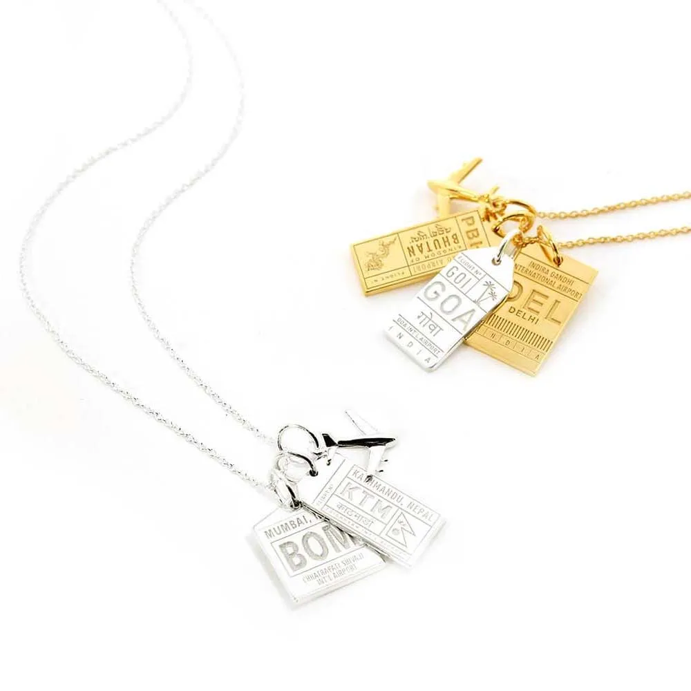 Kathmandu Nepal KTM Luggage Tag Charm Silver