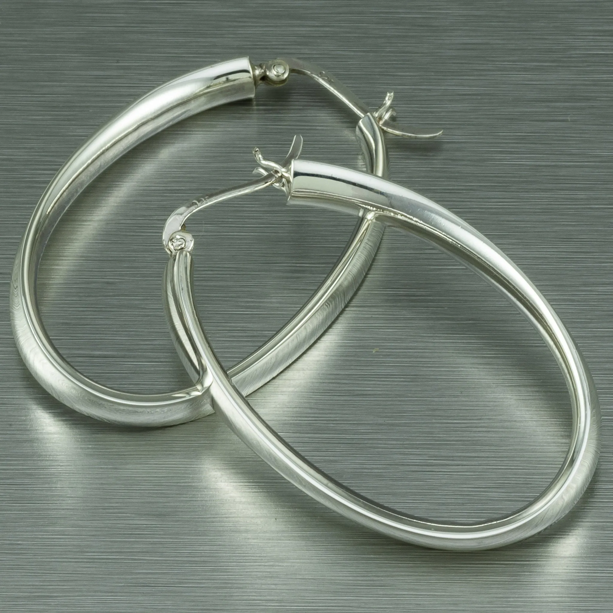 Large 'Gili' sterling silver hoop earrings